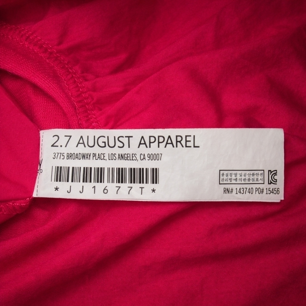 English Factory Hot Pink Peplum Babydoll Feminine Top Puff Sleeves Size Medium - Picture 7 of 10